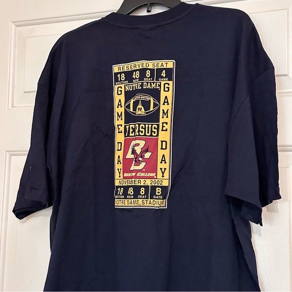 Vintage Notre Dame v Boston College Game Day Ticket Tee T-Short Shirt Size XXL - Picture 4 of 6